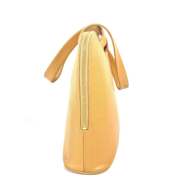 CHANEL Vintage Cream Caviar Leather Logo Shoulder Bag - Picture 4 of 16